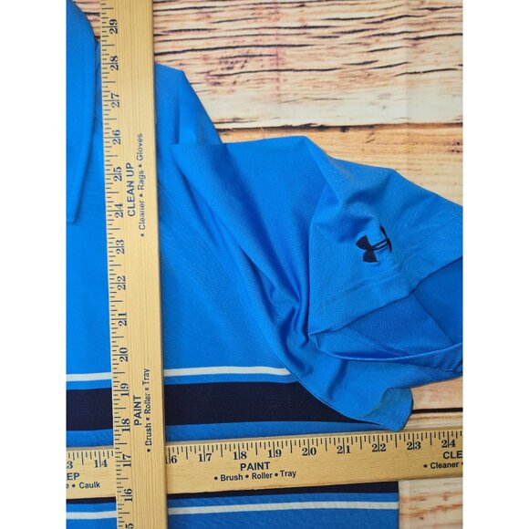 Under Armour Mens HeatGear Golf Polo Large Blue - Picture 7 of 7